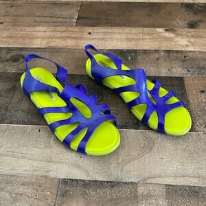 Karim Rashid x Melissa Aranha Jelly Shoes Purple Green Womens Size US 8